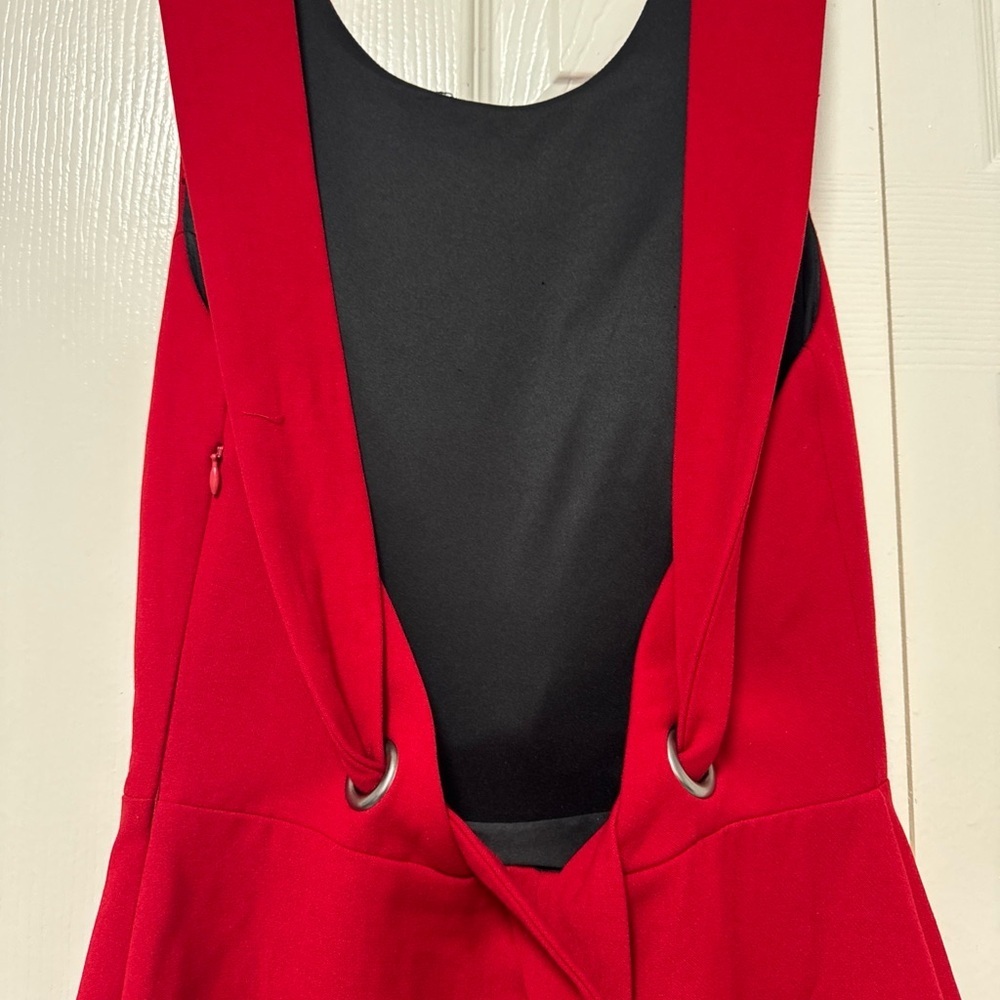 Zara Red Scoop-Neck Fit & Flare Mini Dress A33 - Picture 10 of 11